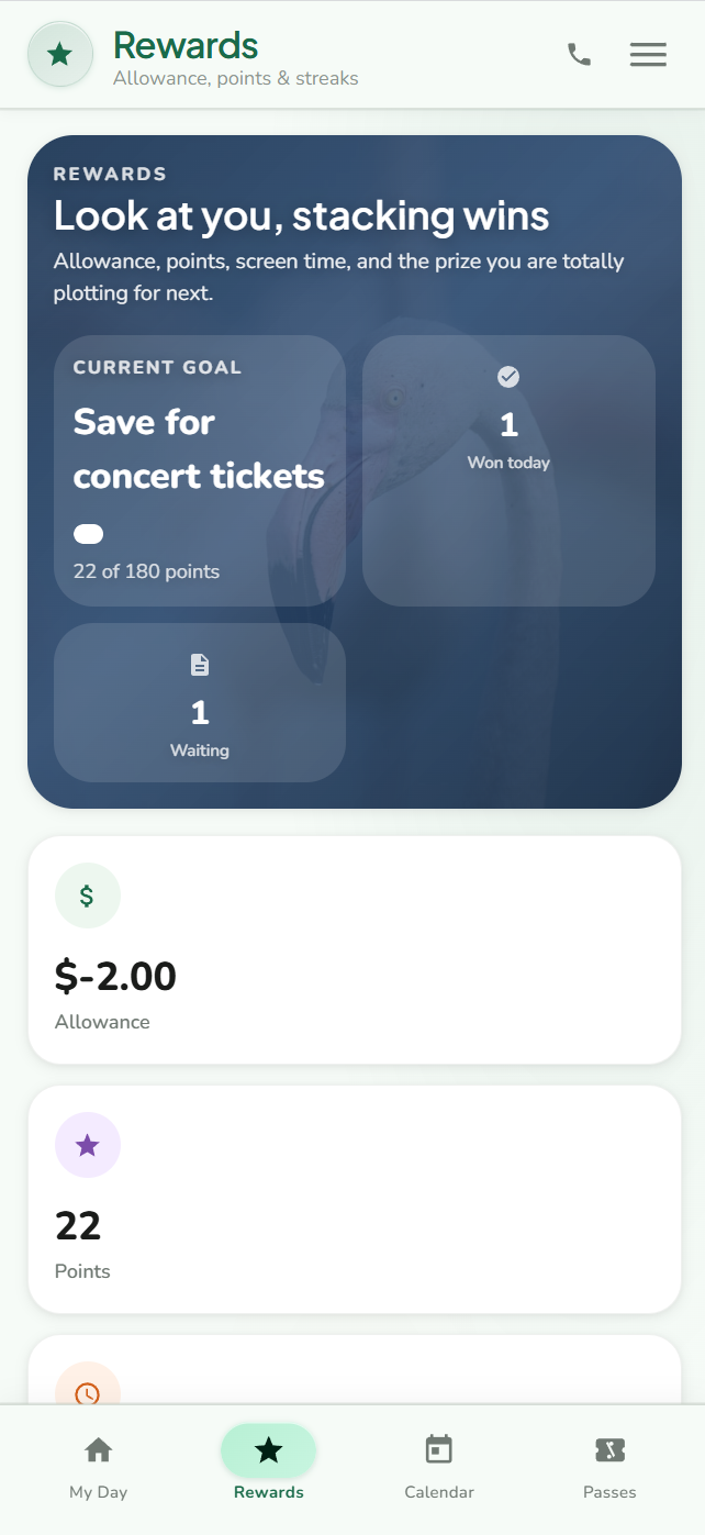 Rewards and approvals